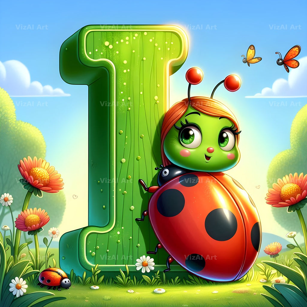 Ladybird Meadow Day alphabet letter I