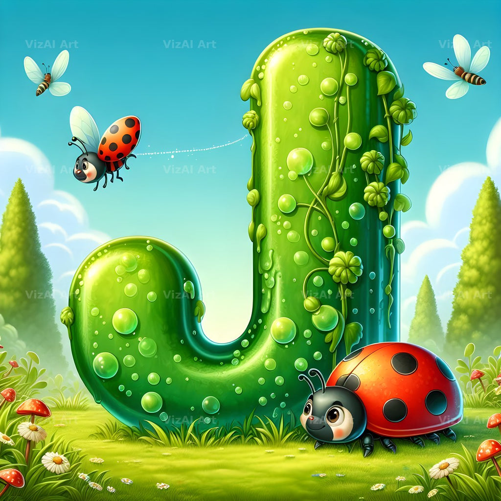 Ladybird Meadow Day alphabet letter J
