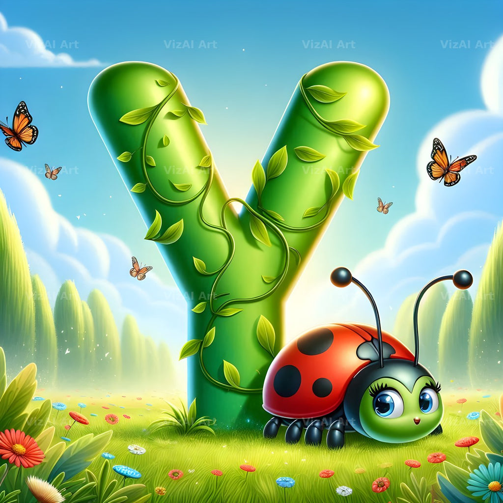 Ladybird Meadow Day alphabet letter Y