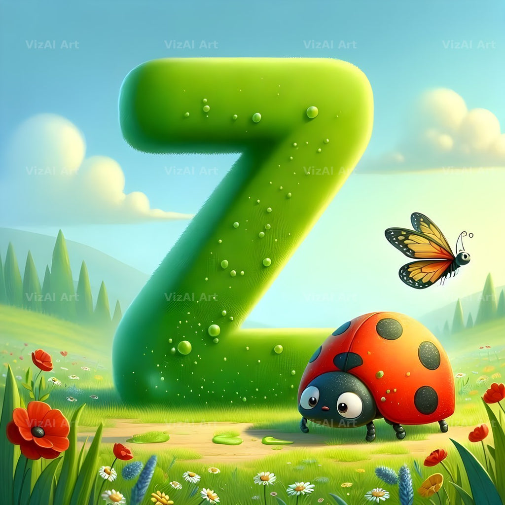 Ladybird Meadow Day alphabet letter Z