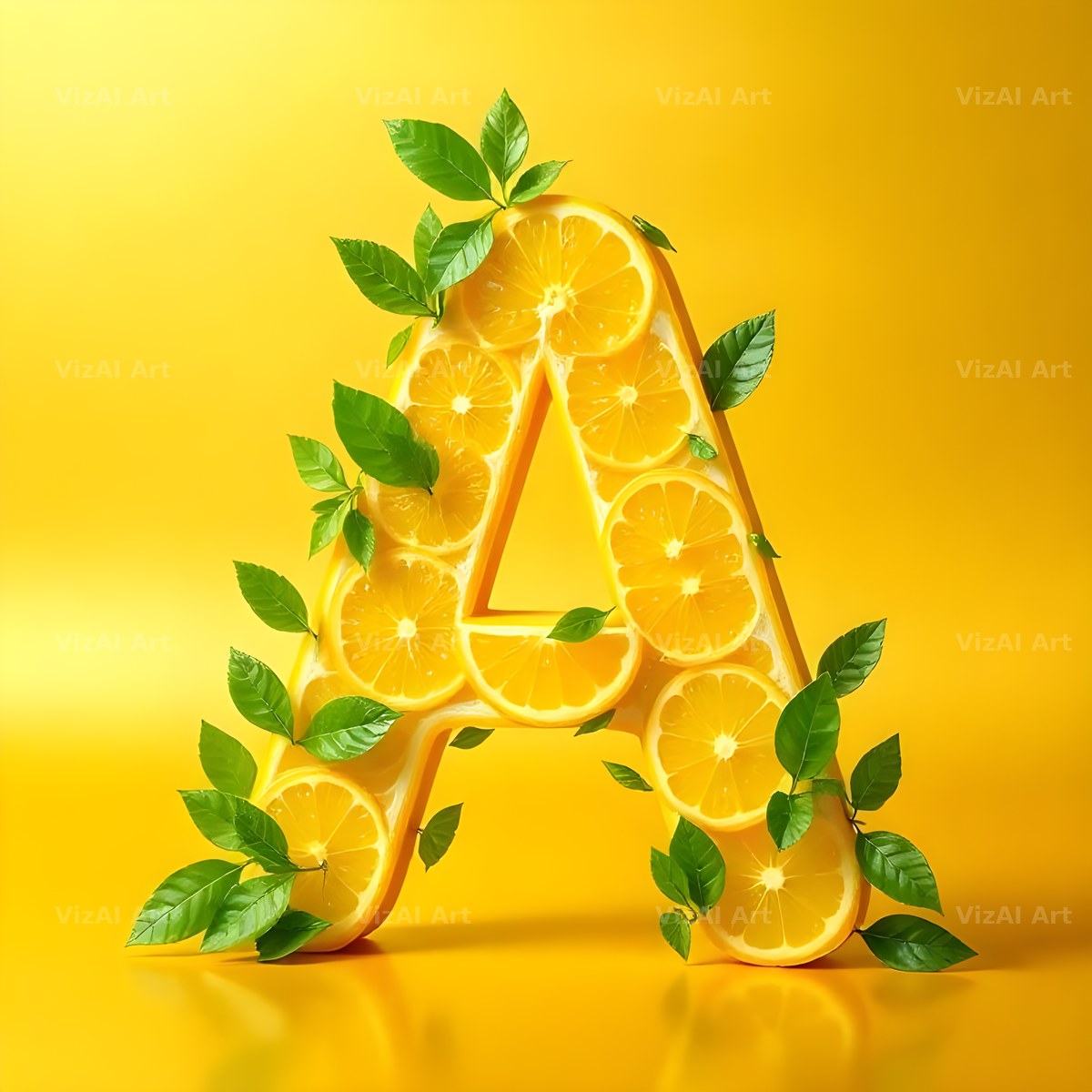 Lemon Slice alphabet letter A