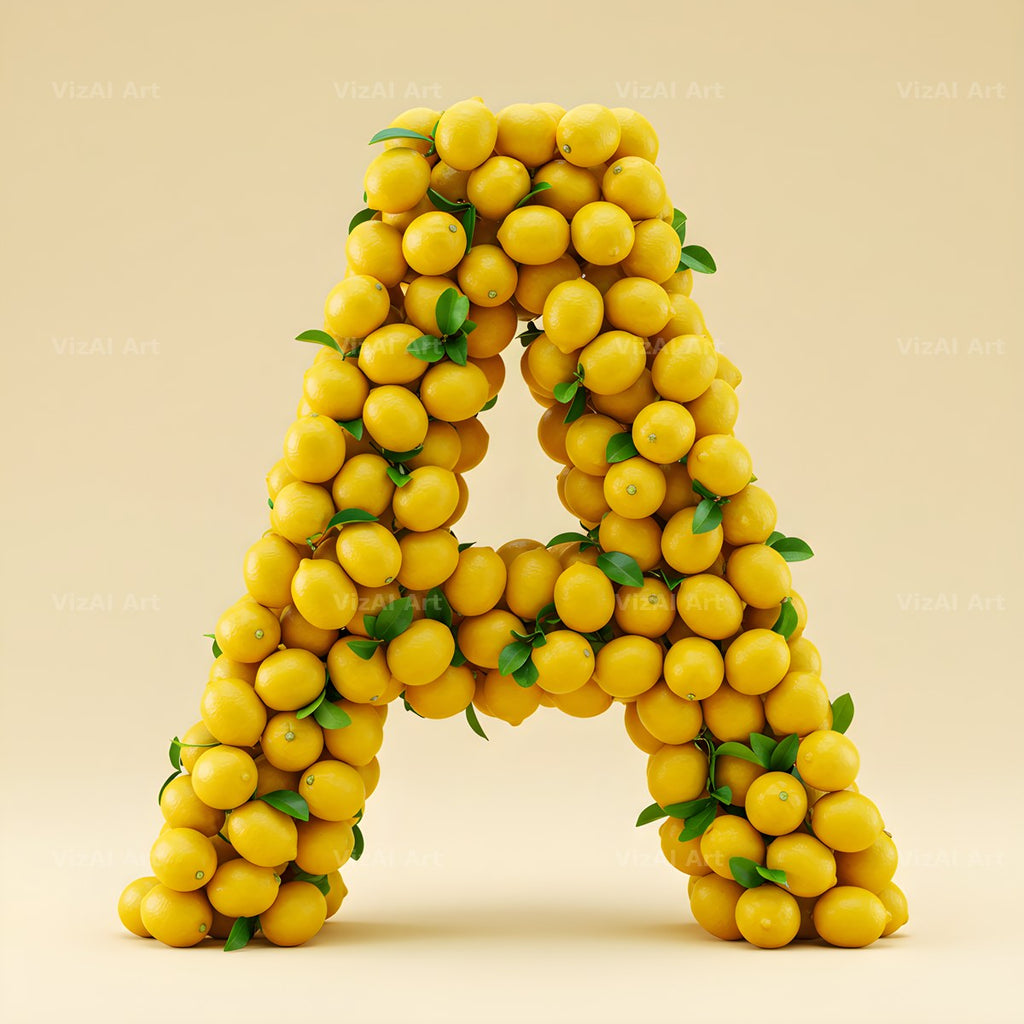 Lemon Grove Zest alphabet letter A