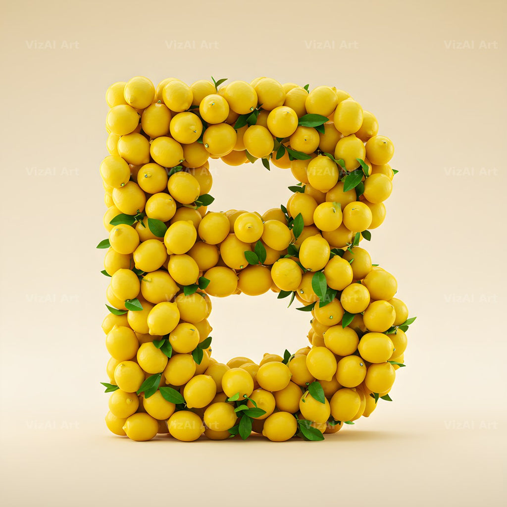 Lemon Grove Zest alphabet letter B