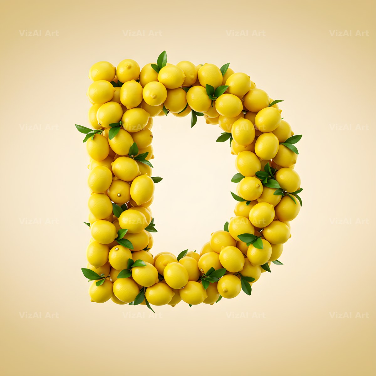 Lemon Grove Zest alphabet letter D