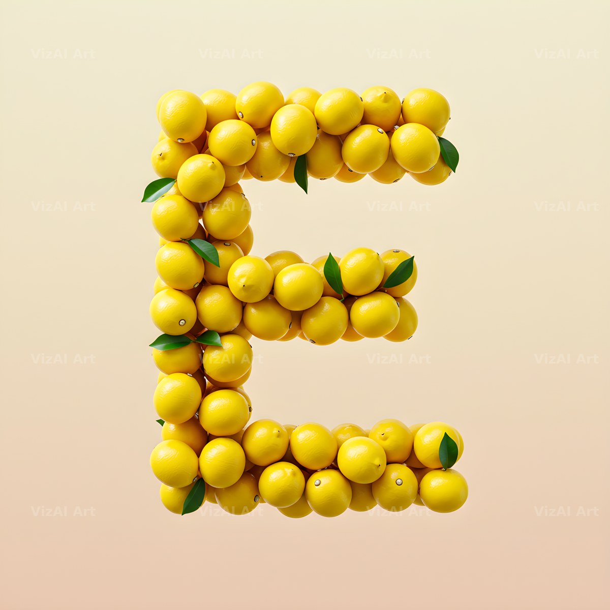 Lemon Grove Zest alphabet letter E