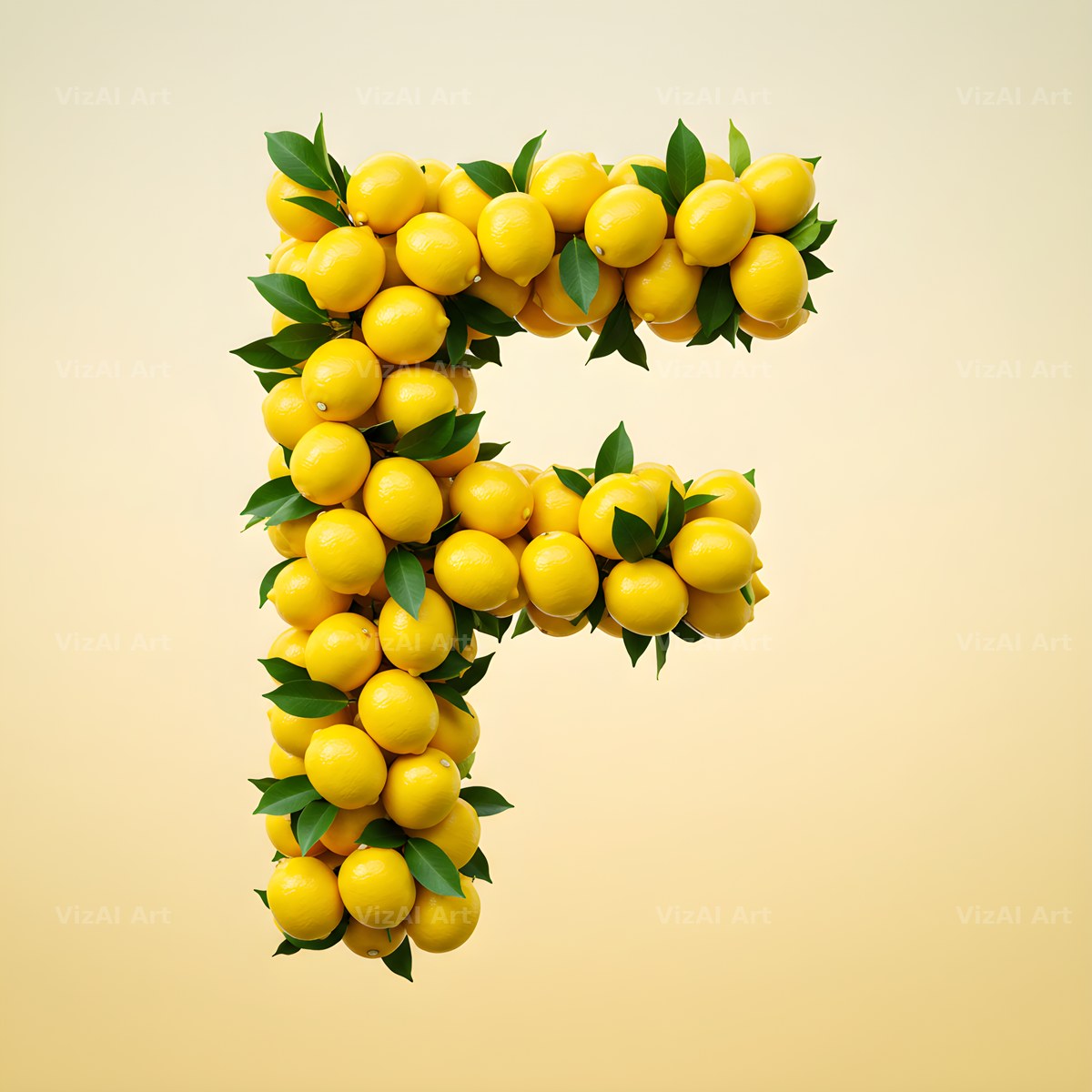 Lemon Grove Zest alphabet letter F