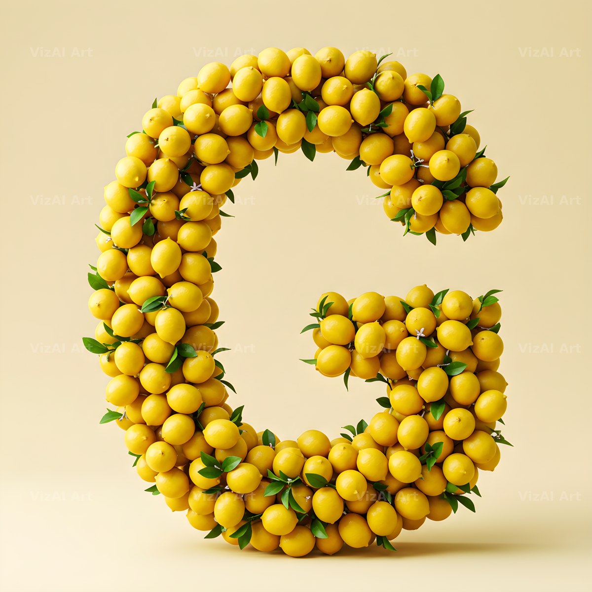 Lemon Grove Zest alphabet letter G