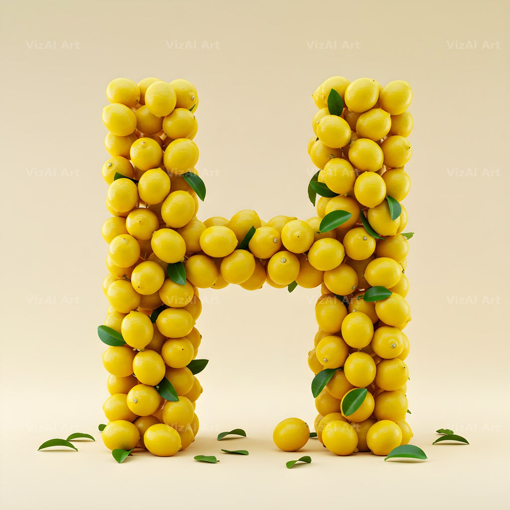 Lemon Grove Zest alphabet letter H