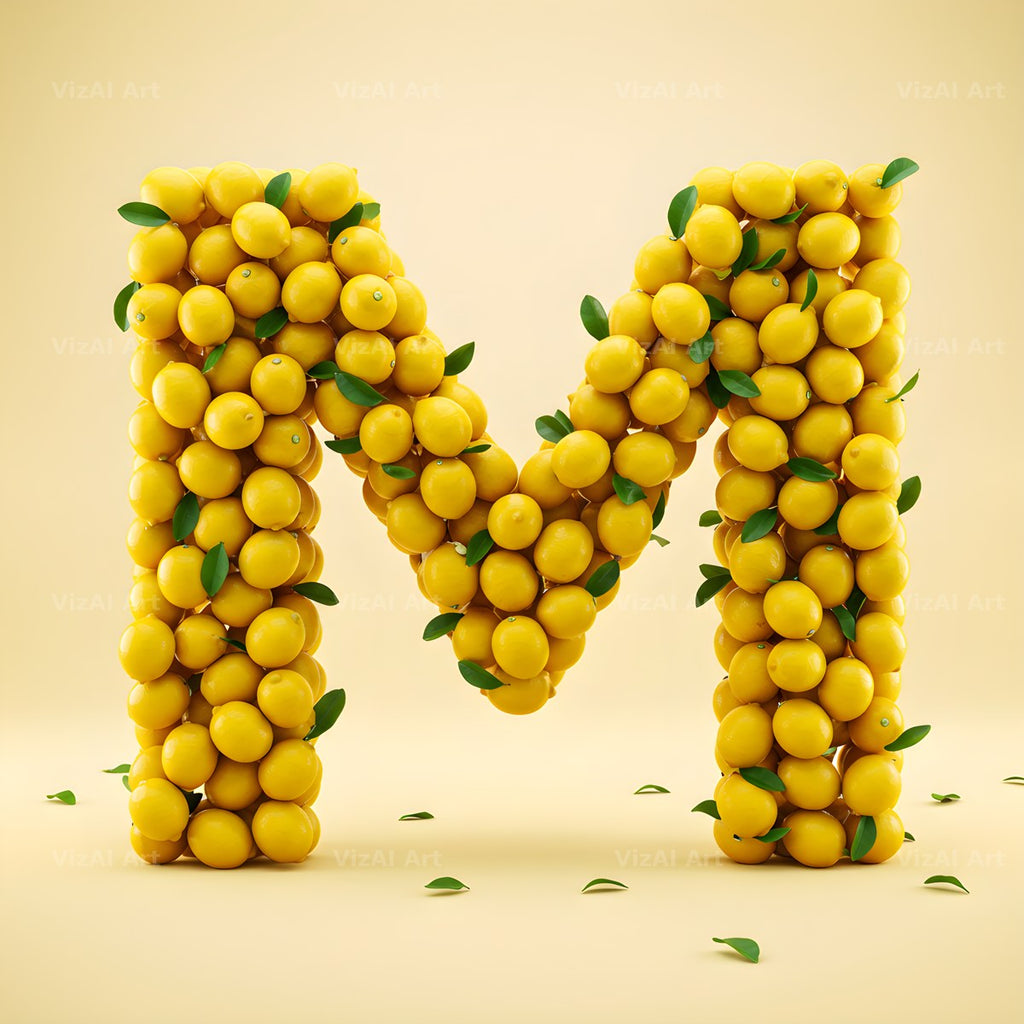 Lemon Grove Zest alphabet letter M