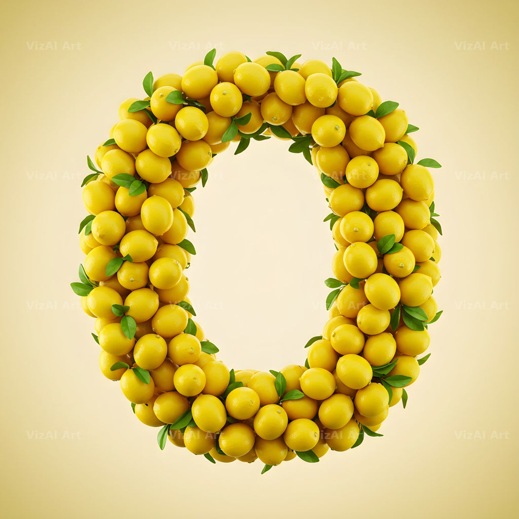 Lemon Grove Zest alphabet letter O