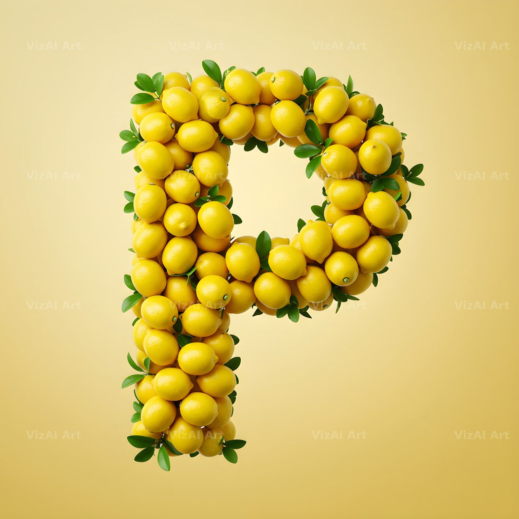 Lemon Grove Zest alphabet letter P