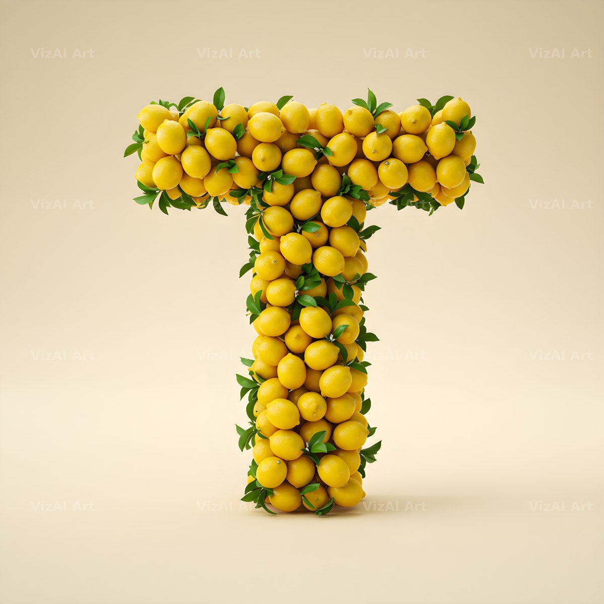 Lemon Grove Zest alphabet letter T