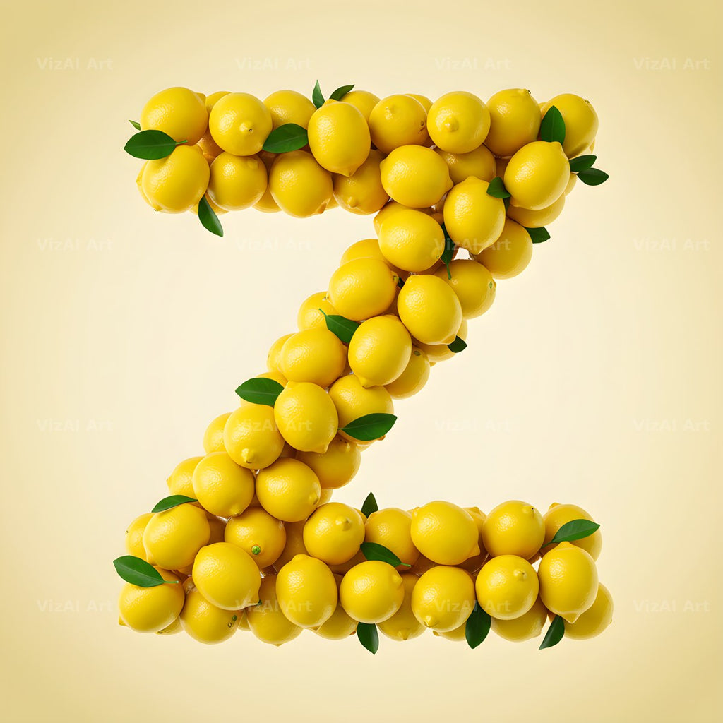 Lemon Grove Zest alphabet letter Z