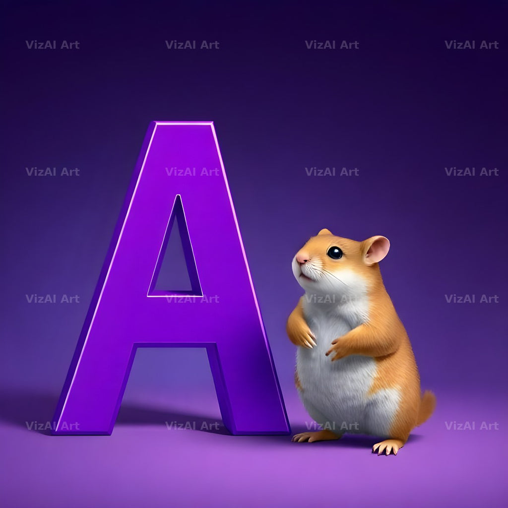 Little Hamster alphabet letter A
