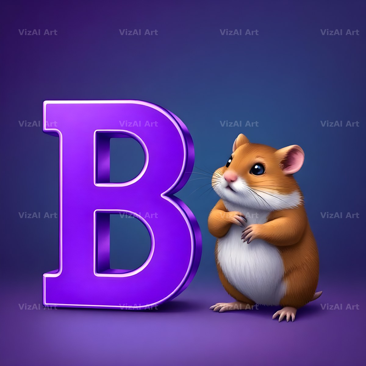 Little Hamster alphabet letter B