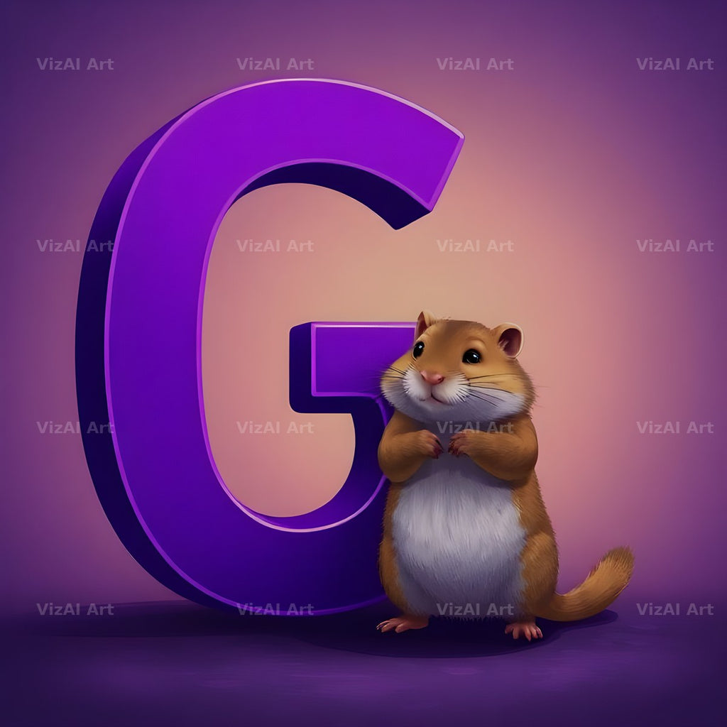 Little Hamster alphabet letter G