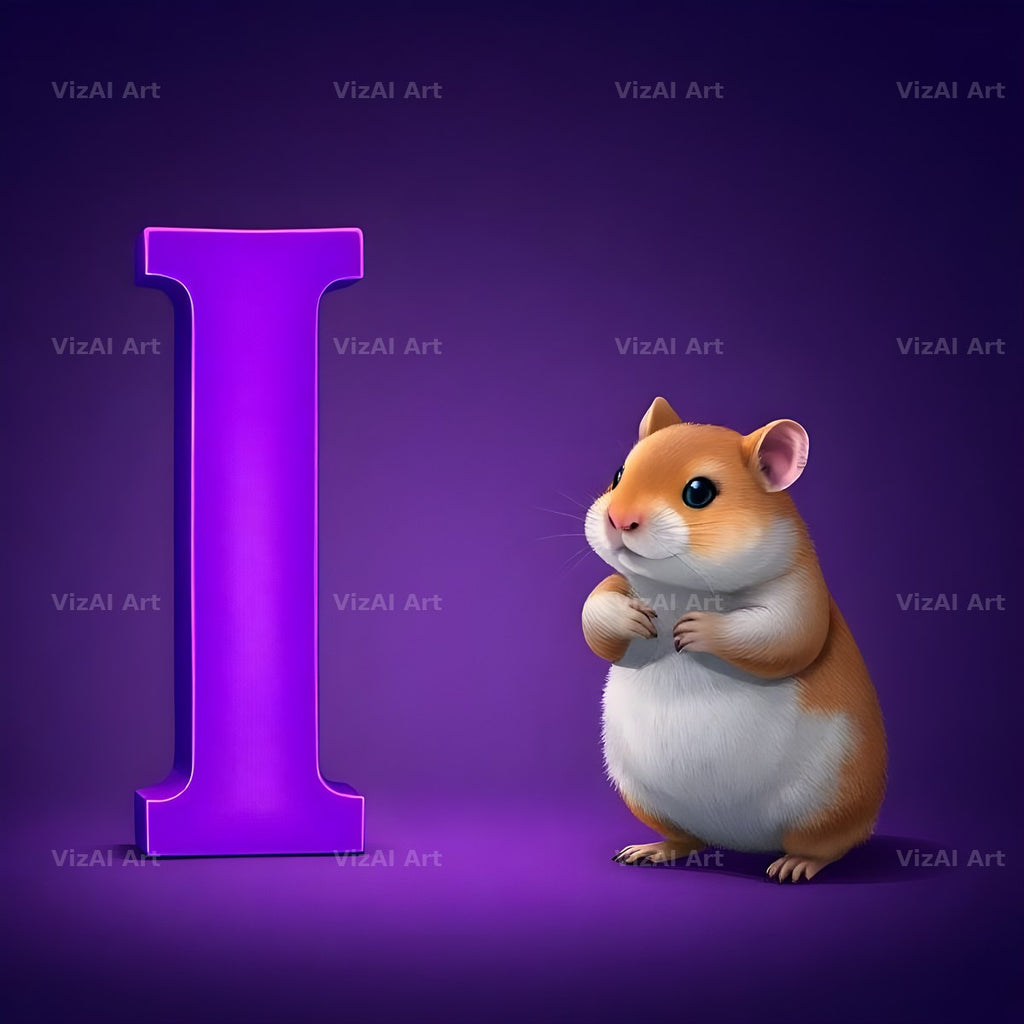 Little Hamster alphabet letter I