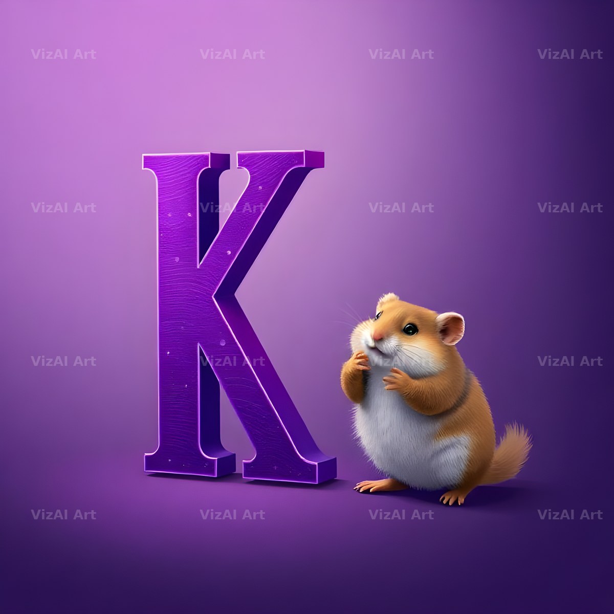 Little Hamster alphabet letter K