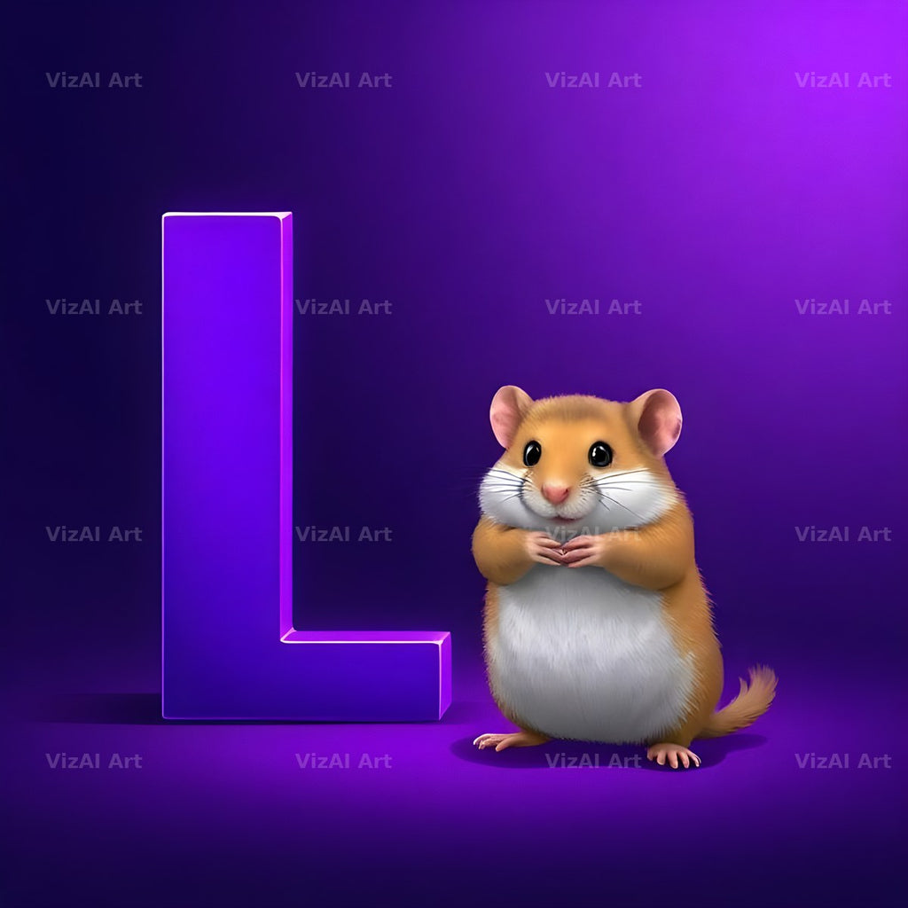 Little Hamster alphabet letter L