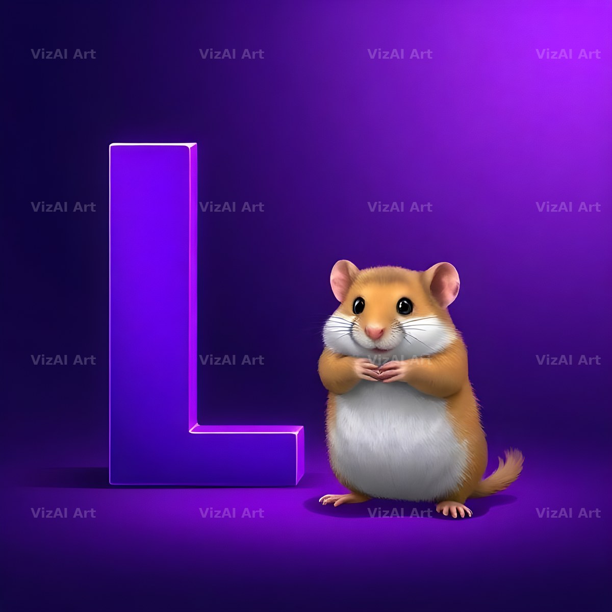 Little Hamster alphabet letter L