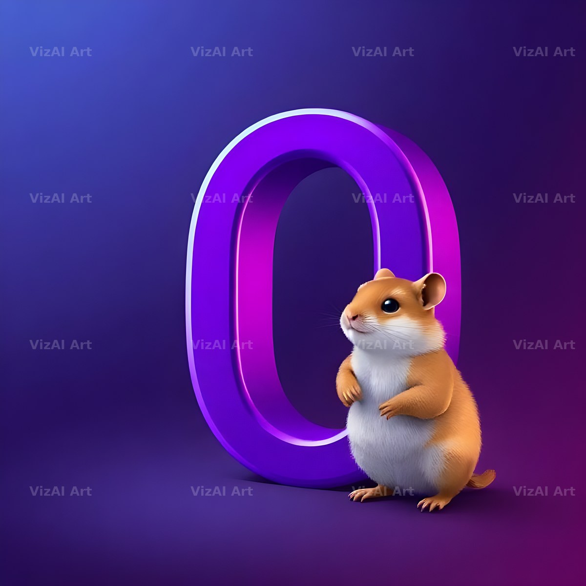 Little Hamster alphabet letter O