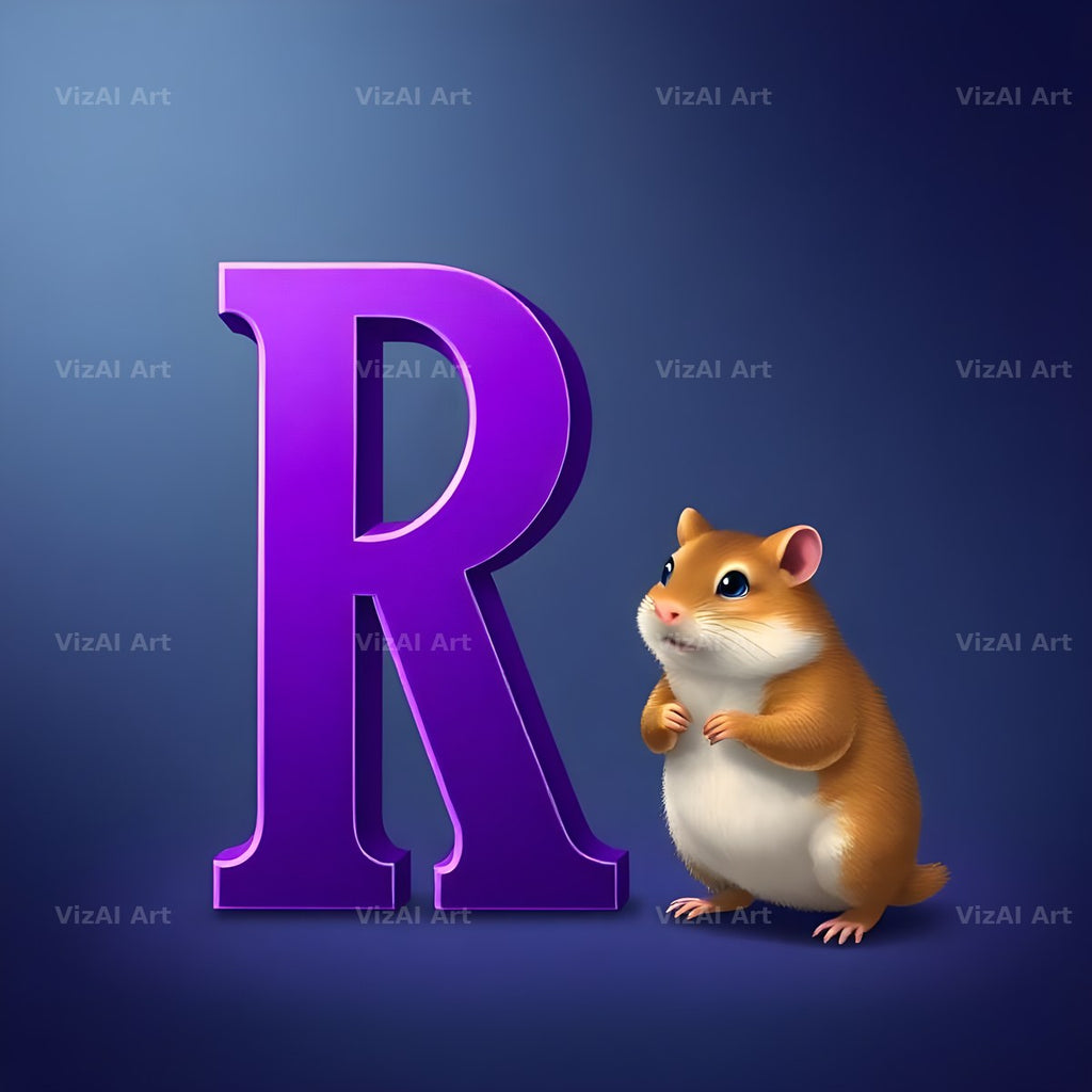 Little Hamster alphabet letter R