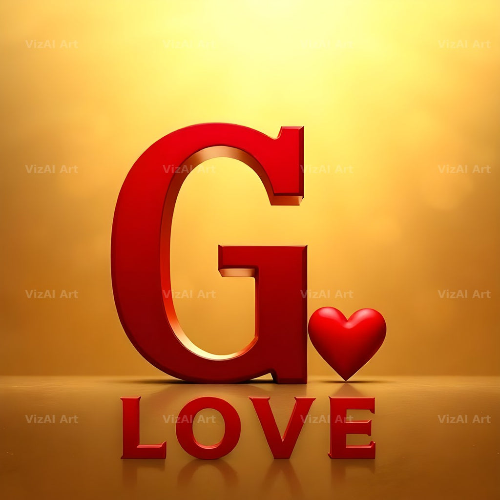 Love Letter Gold alphabet letter G