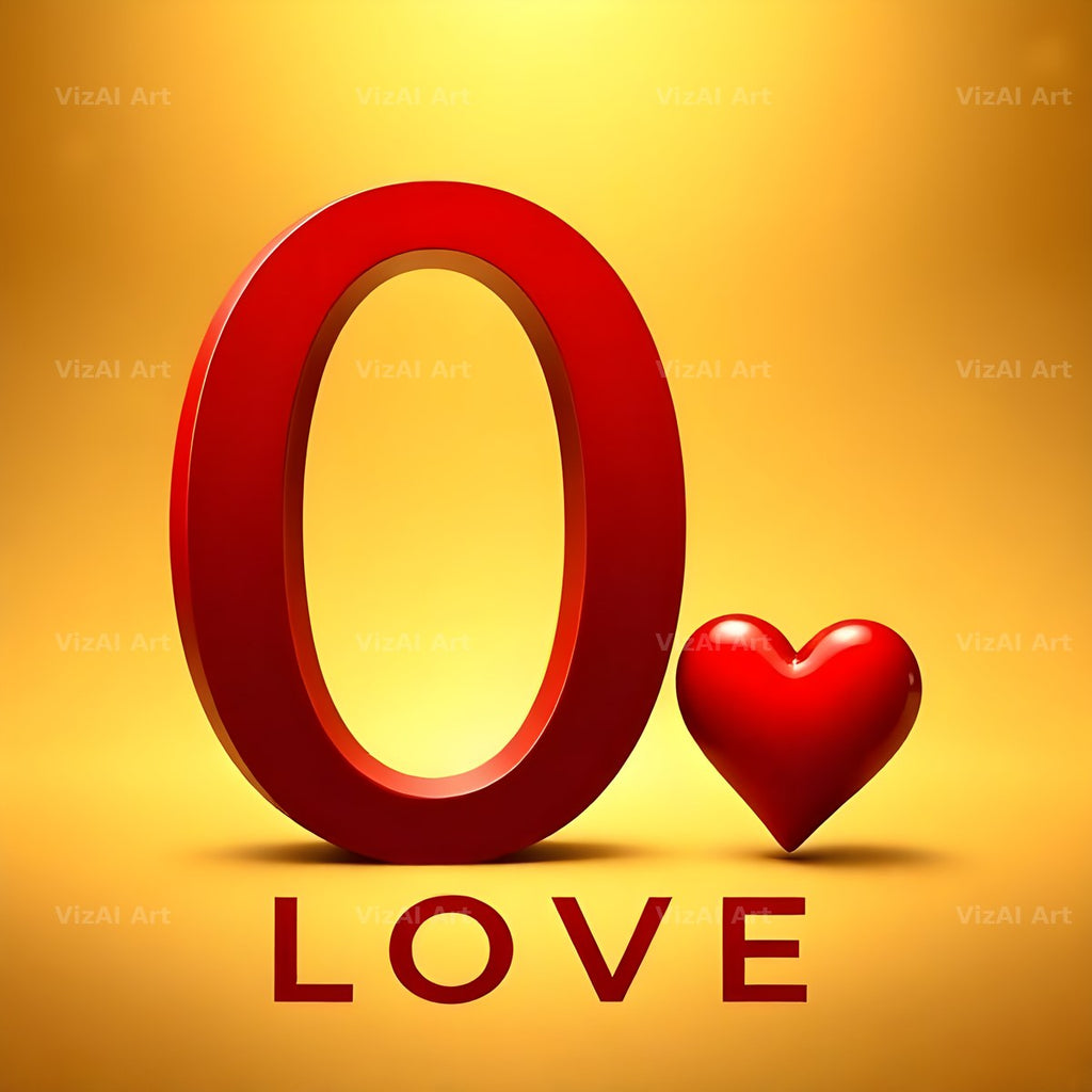 Love Letter Gold alphabet letter O