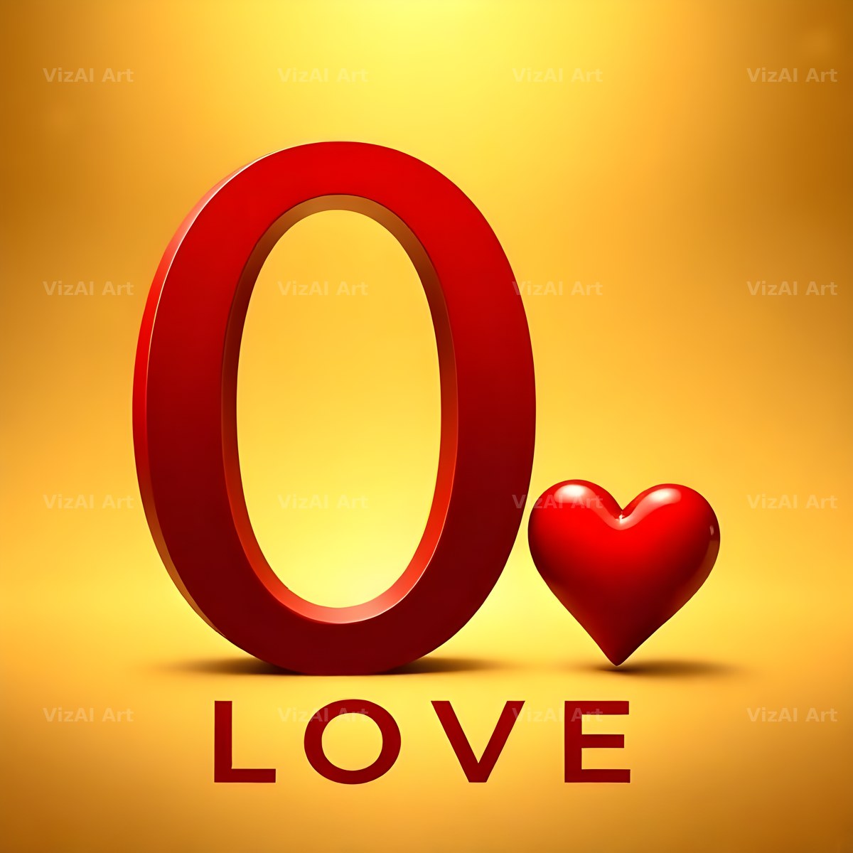 Love Letter Gold alphabet letter O