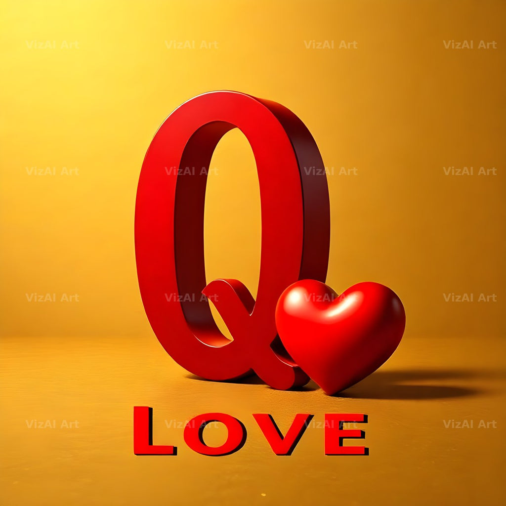 Love Letter Gold alphabet letter Q