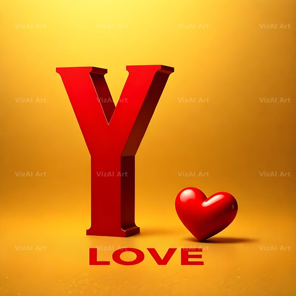 Love Letter Gold alphabet letter Y