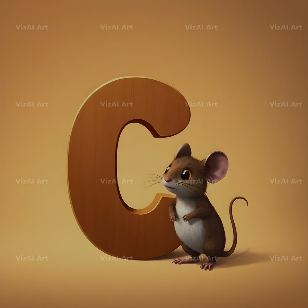Little Mouse alphabet letter C
