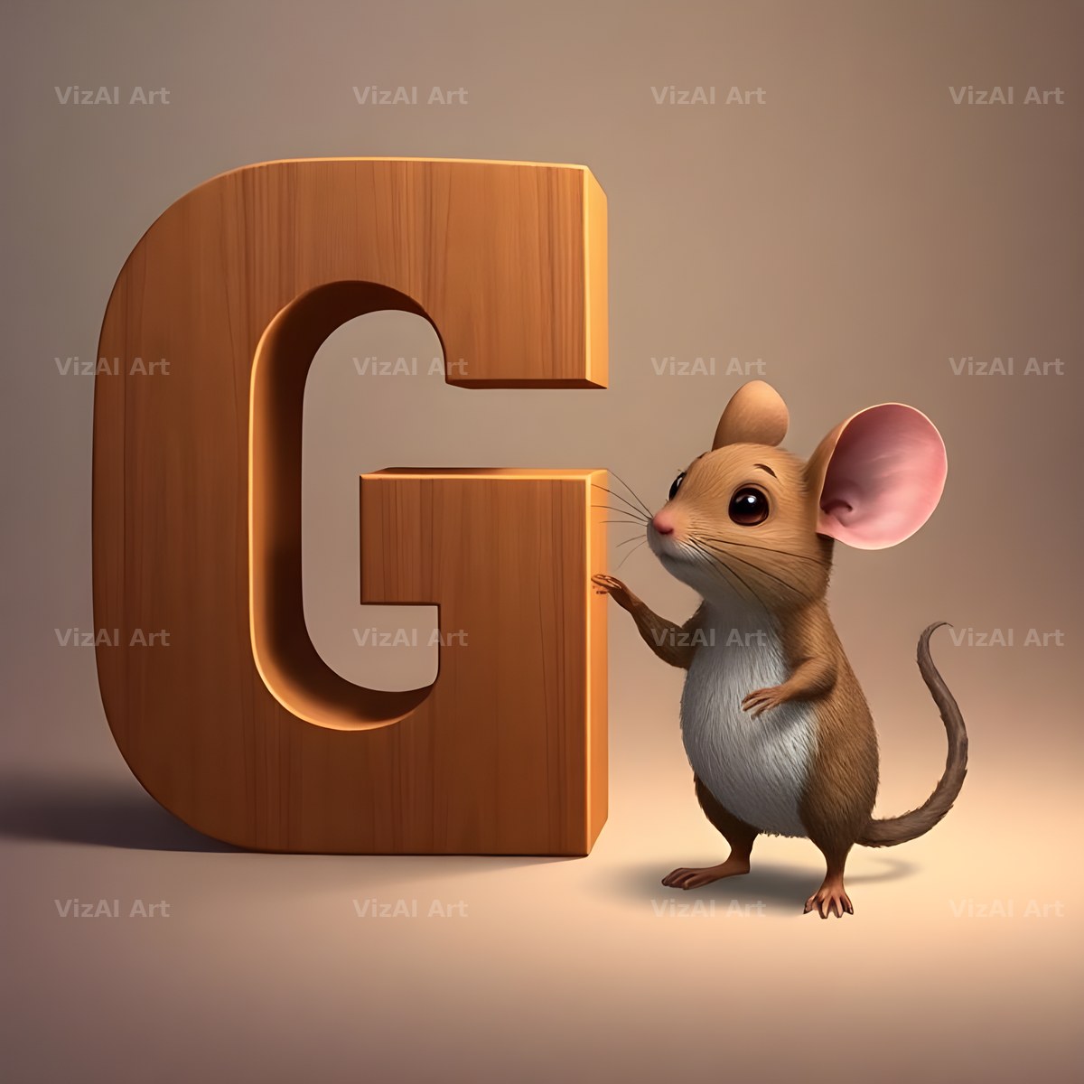 Little Mouse alphabet letter G