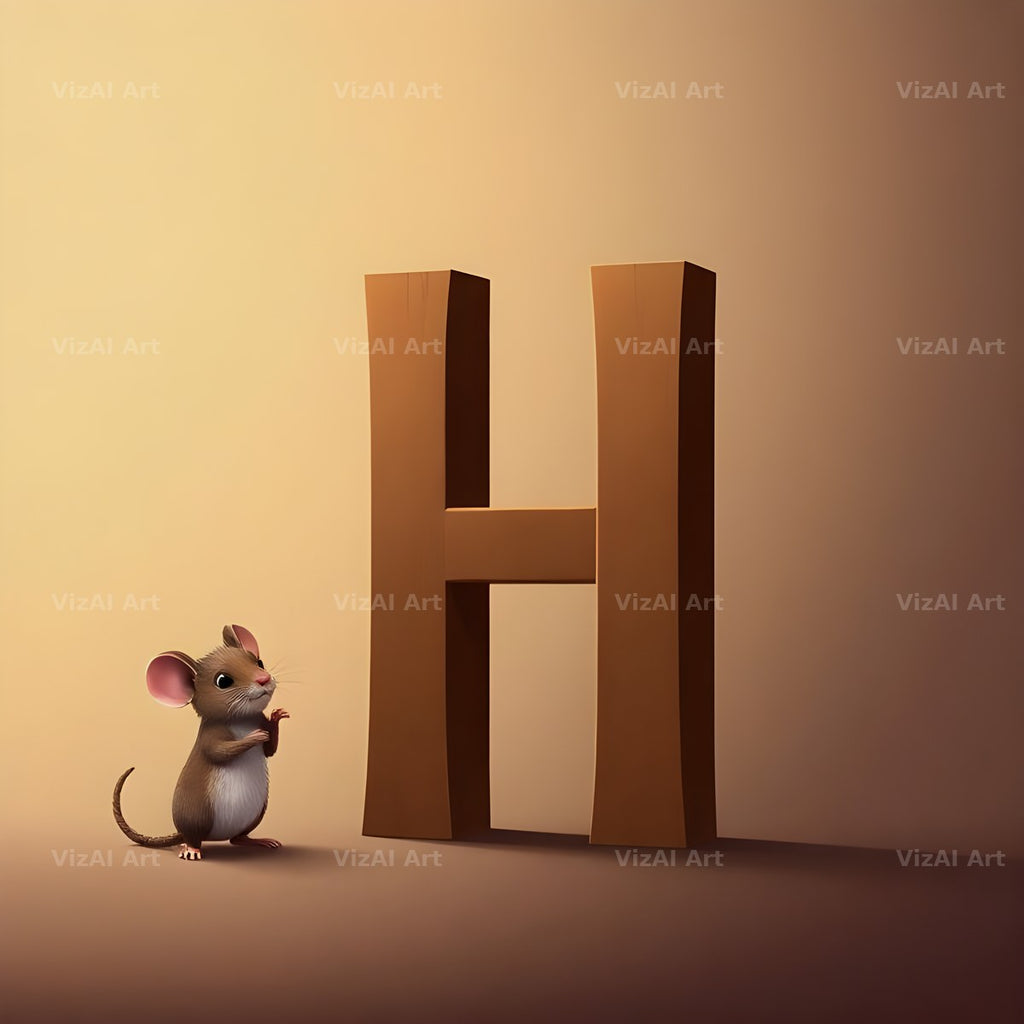 Little Mouse alphabet letter H