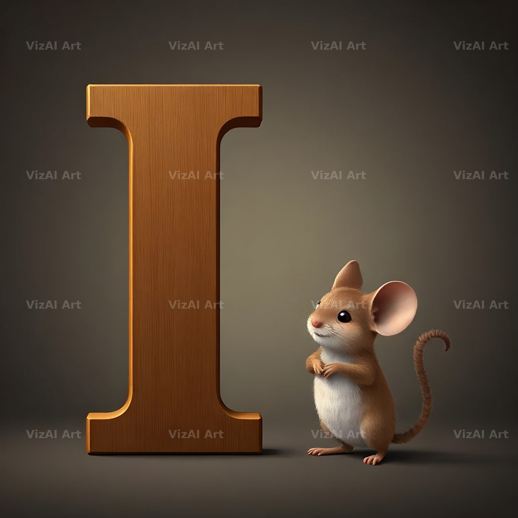 Little Mouse alphabet letter I