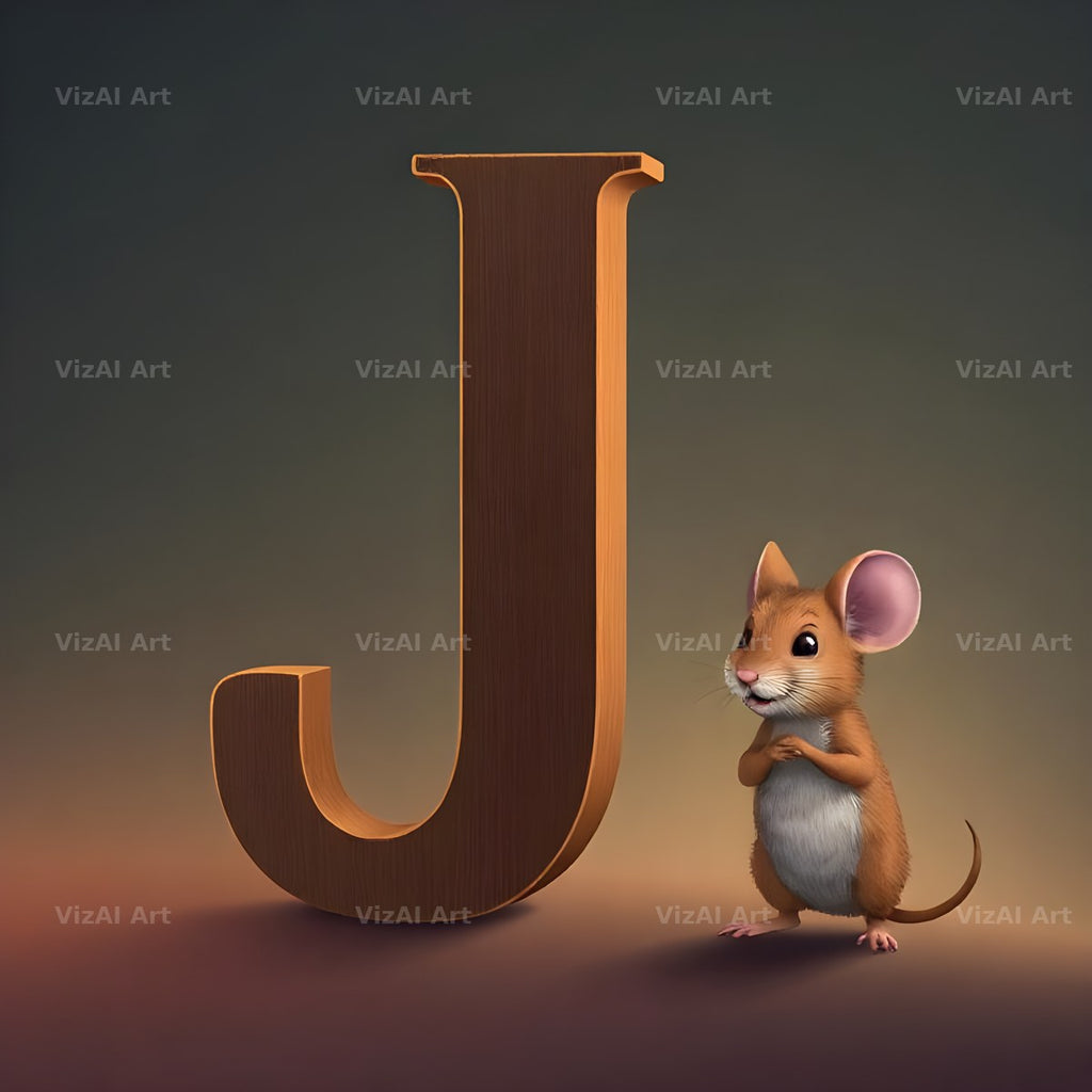Little Mouse alphabet letter J