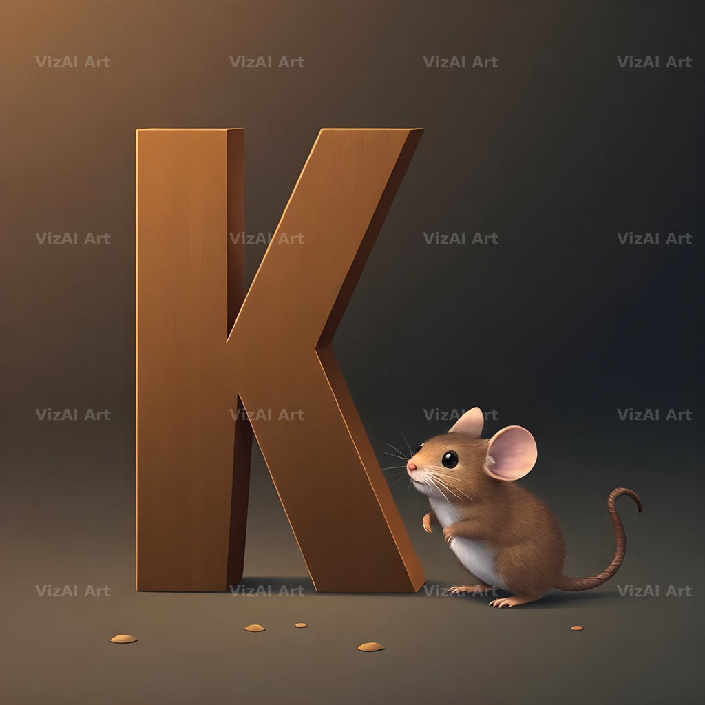 Little Mouse alphabet letter K