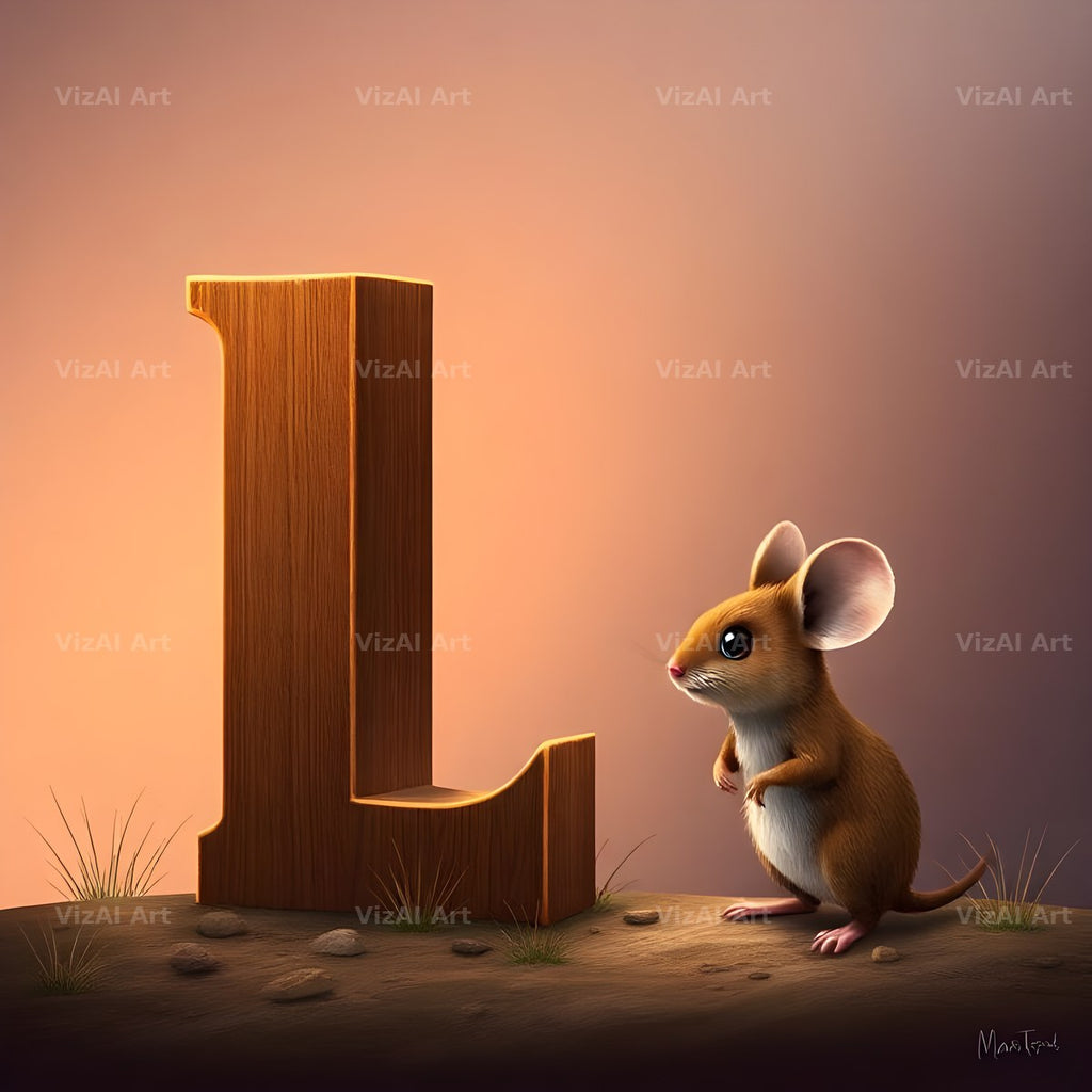 Little Mouse alphabet letter L