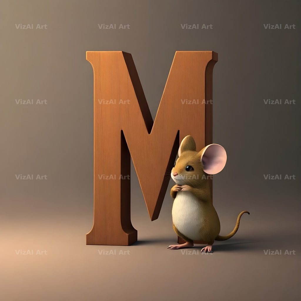 Little Mouse alphabet letter M