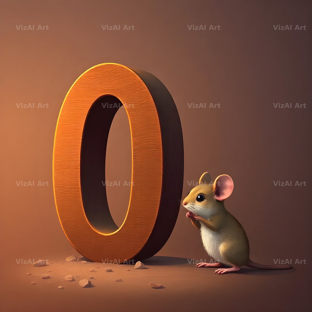 Little Mouse alphabet letter O