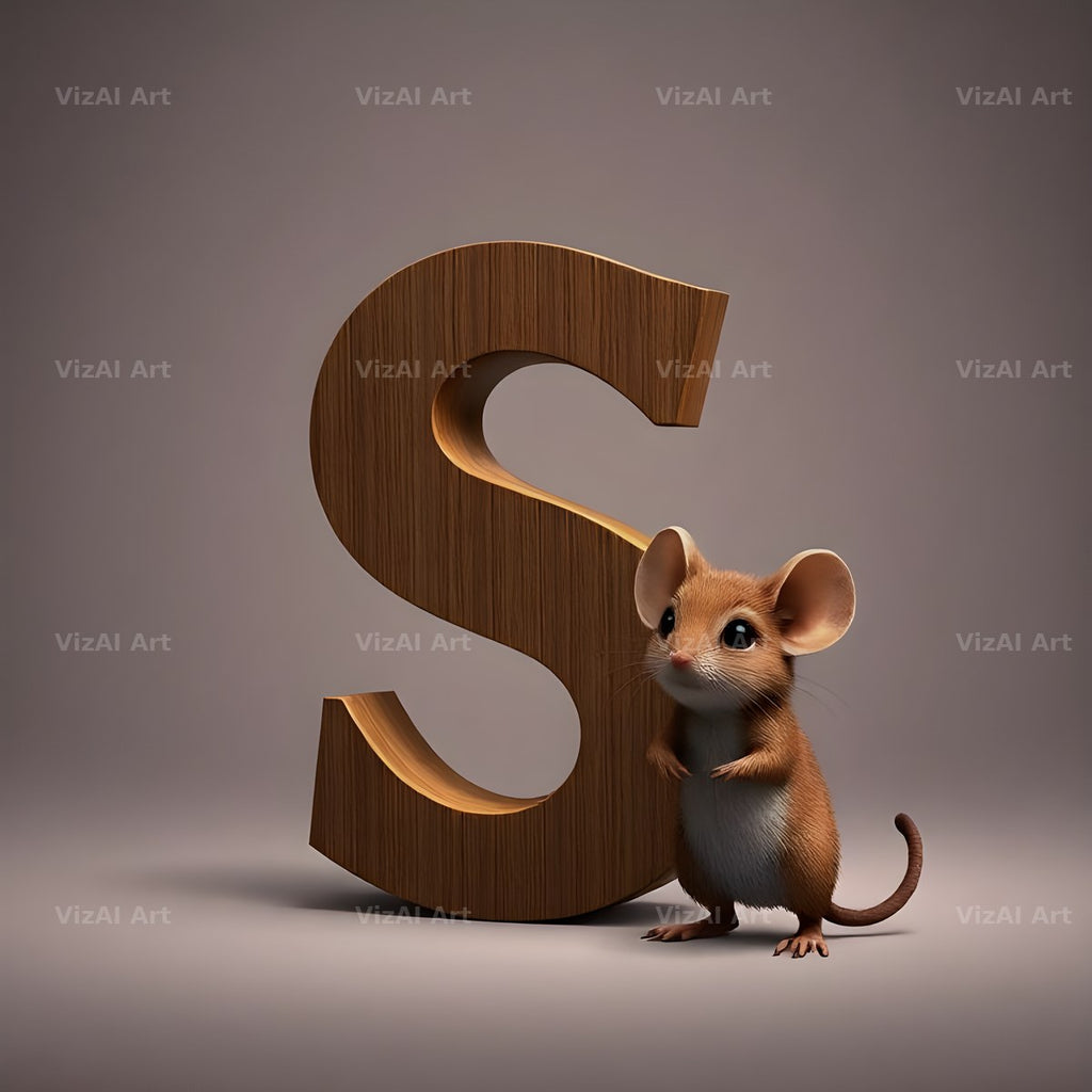 Little Mouse alphabet letter S
