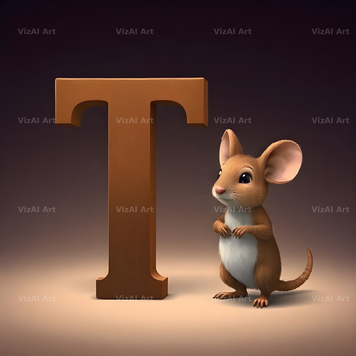 Little Mouse alphabet letter T