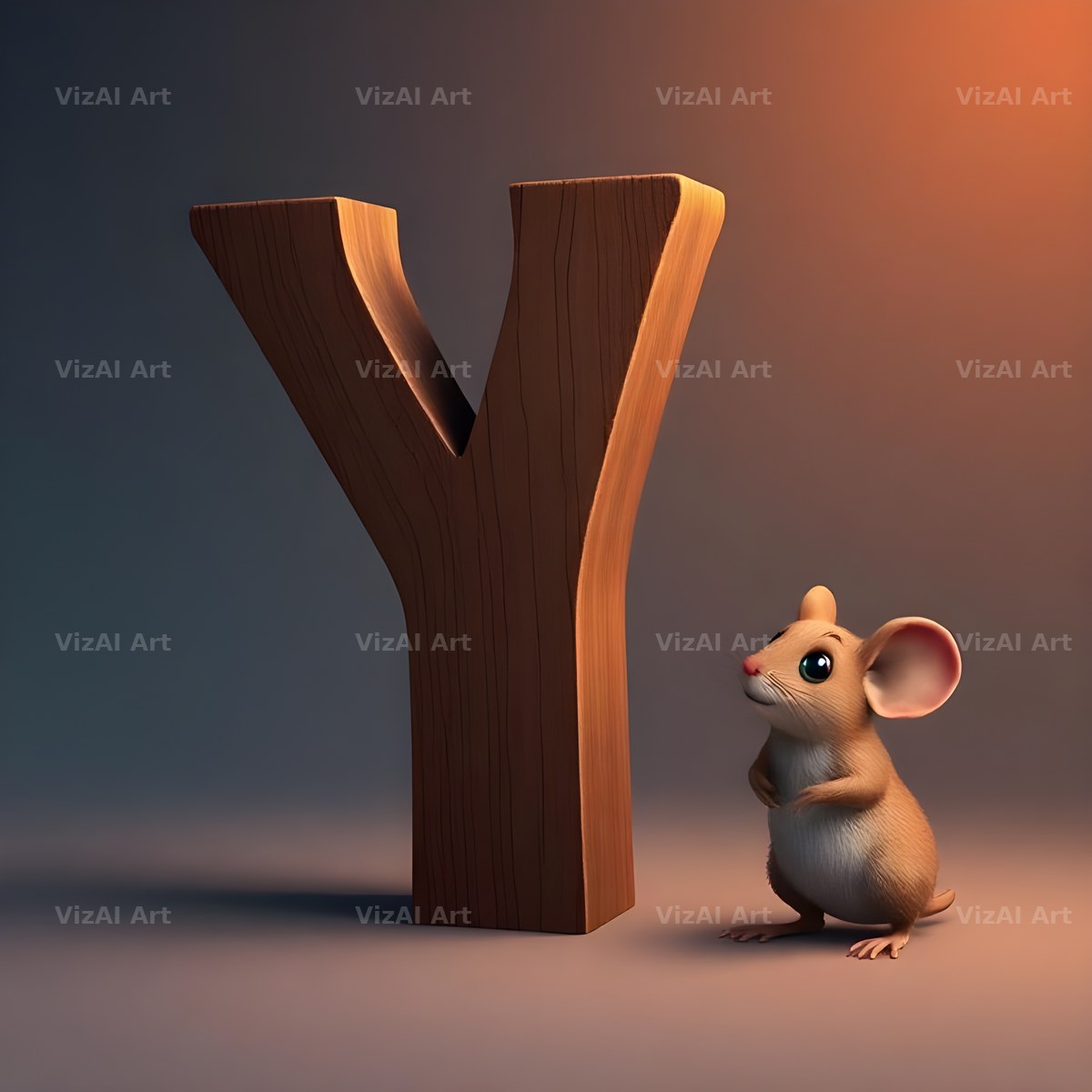 Little Mouse alphabet letter Y