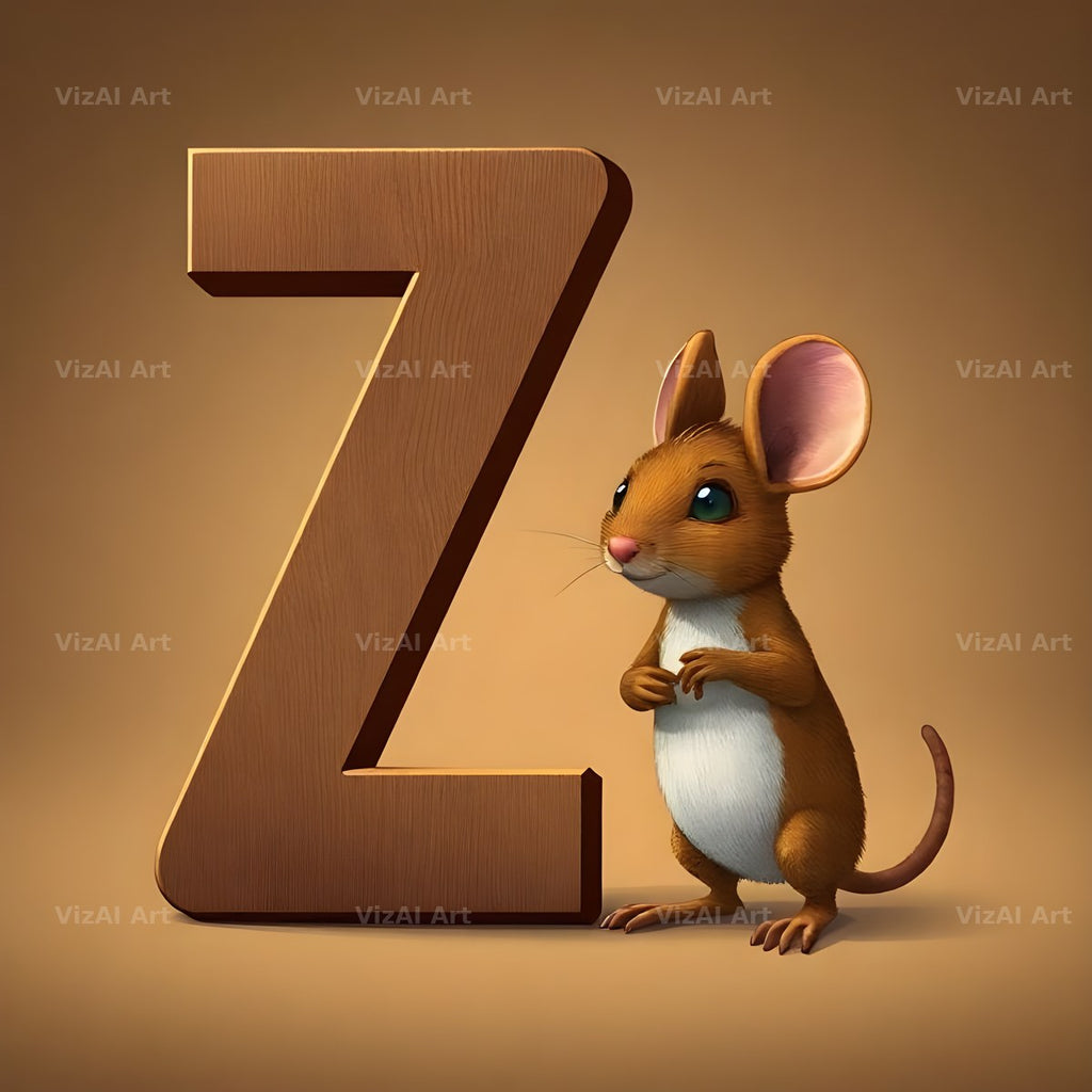 Little Mouse alphabet letter Z