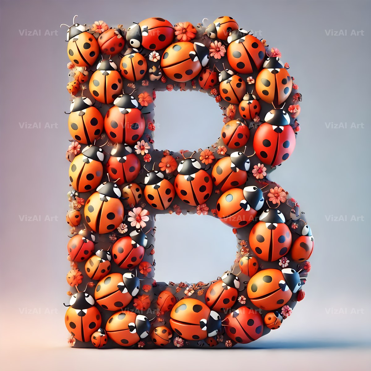 Ladybird Swarm Charm alphabet letter B