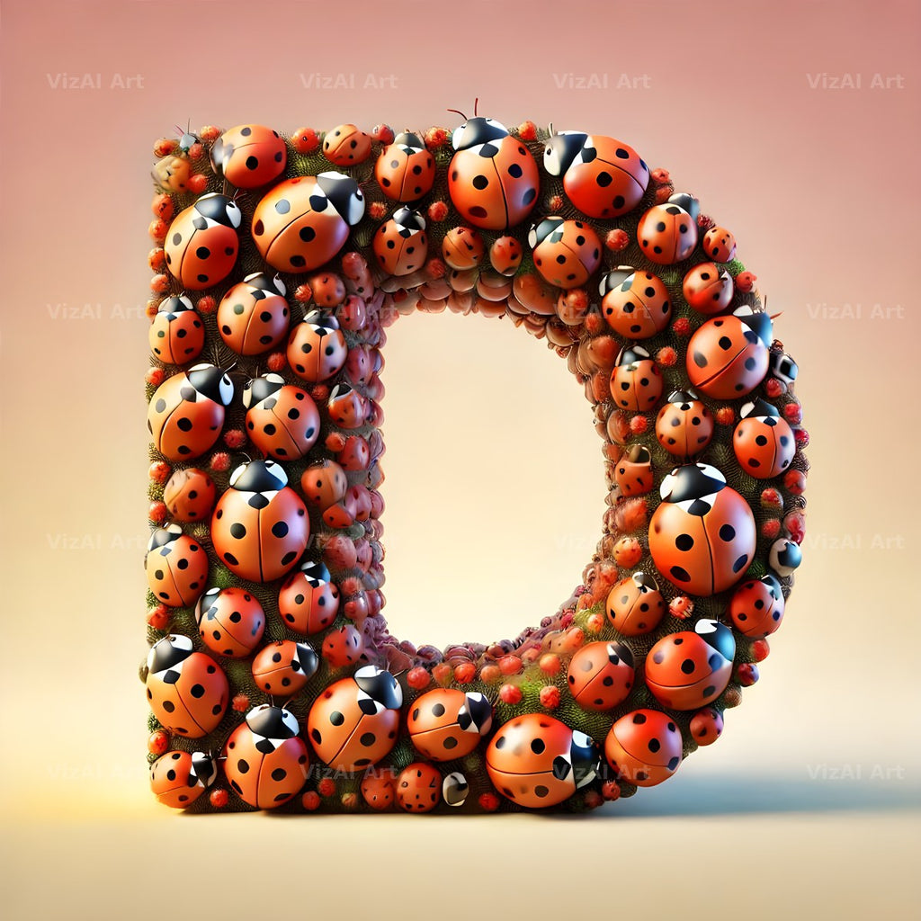 Ladybird Swarm Charm alphabet letter D