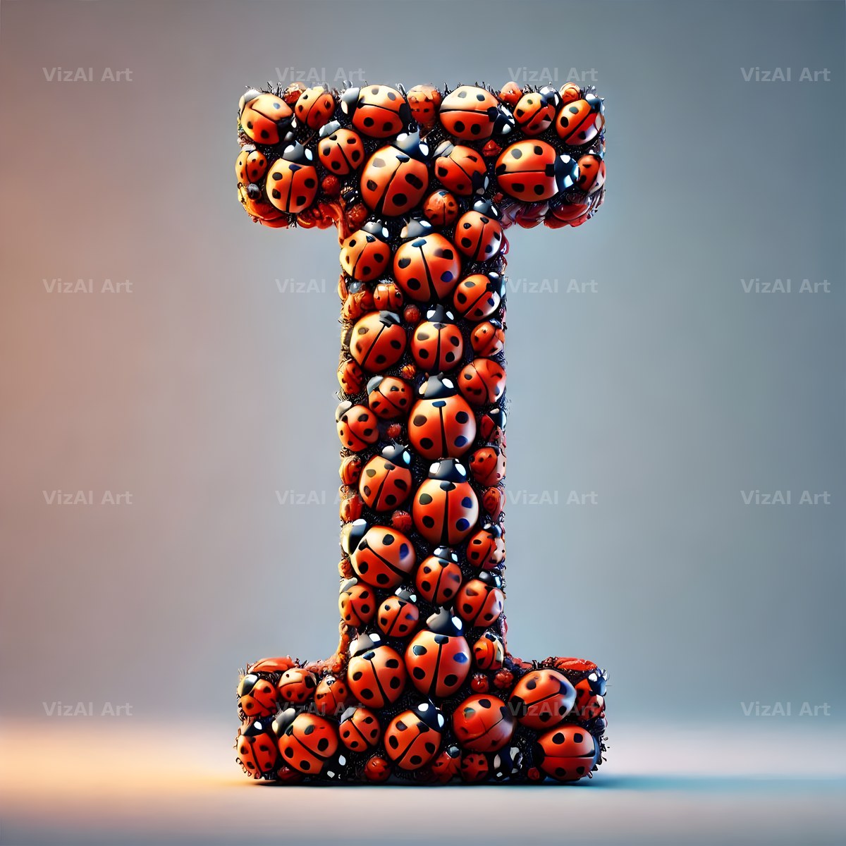 Ladybird Swarm Charm alphabet letter I