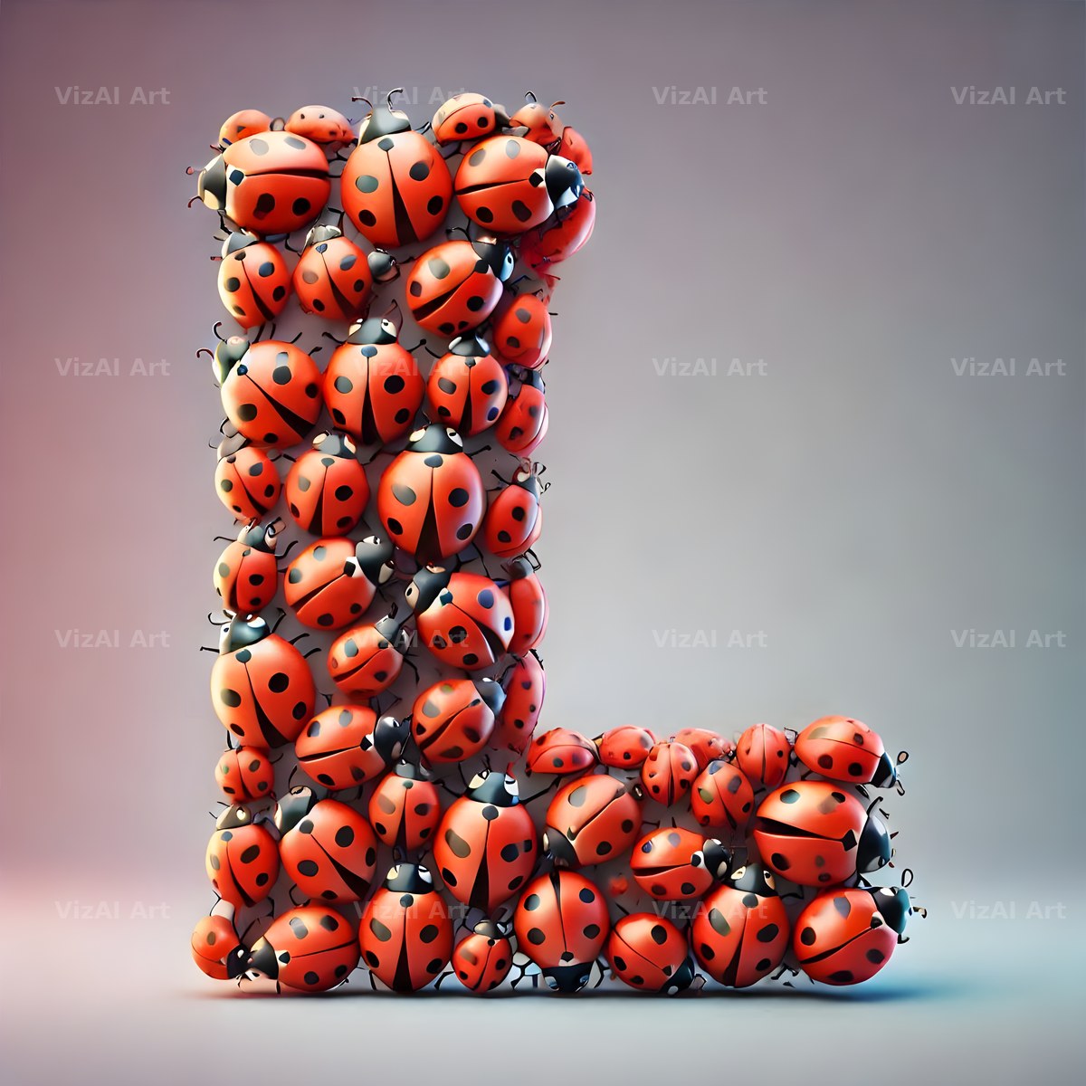 Ladybird Swarm Charm alphabet letter L