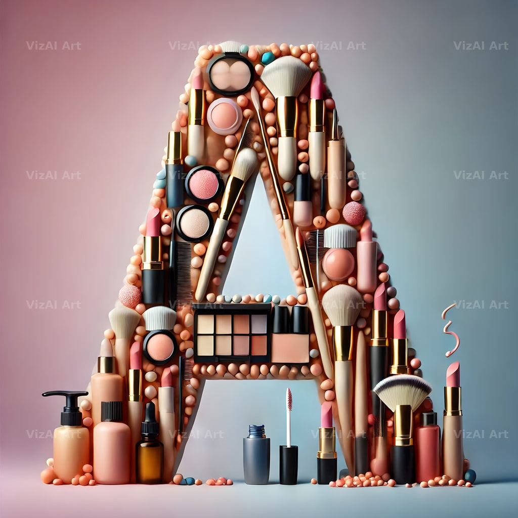 Makeup Palette Glam alphabet letter A