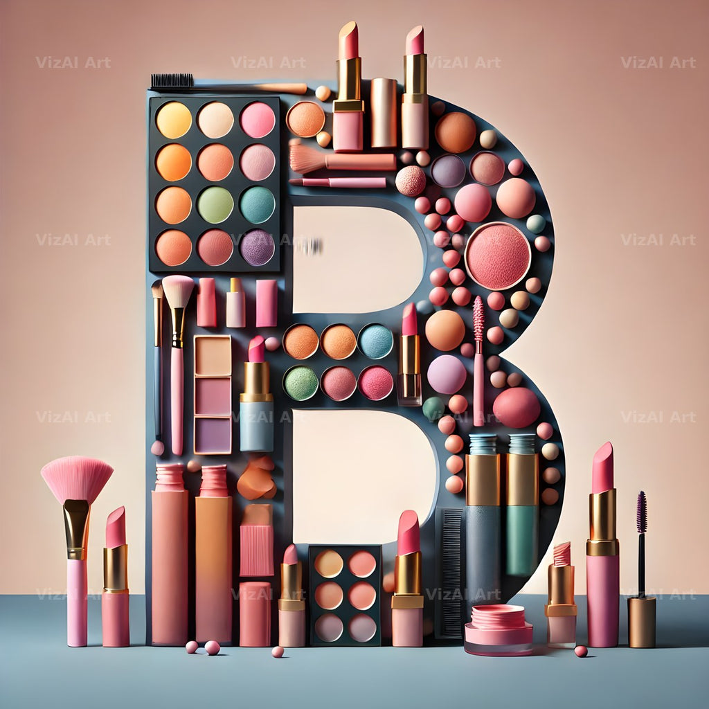 Makeup Palette Glam alphabet letter B
